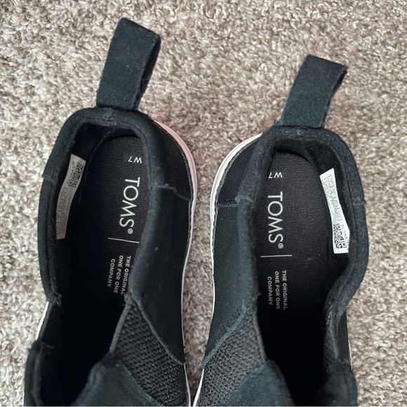 Toms Black Suede Slip-On Boots - Picture 6 of 6
